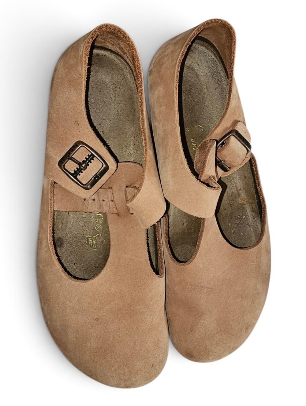 BIRKENSTOCK PARIS Peachish Vintage Suede T Strap May Janes - Size 11